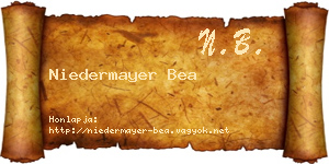 Niedermayer Bea névjegykártya
